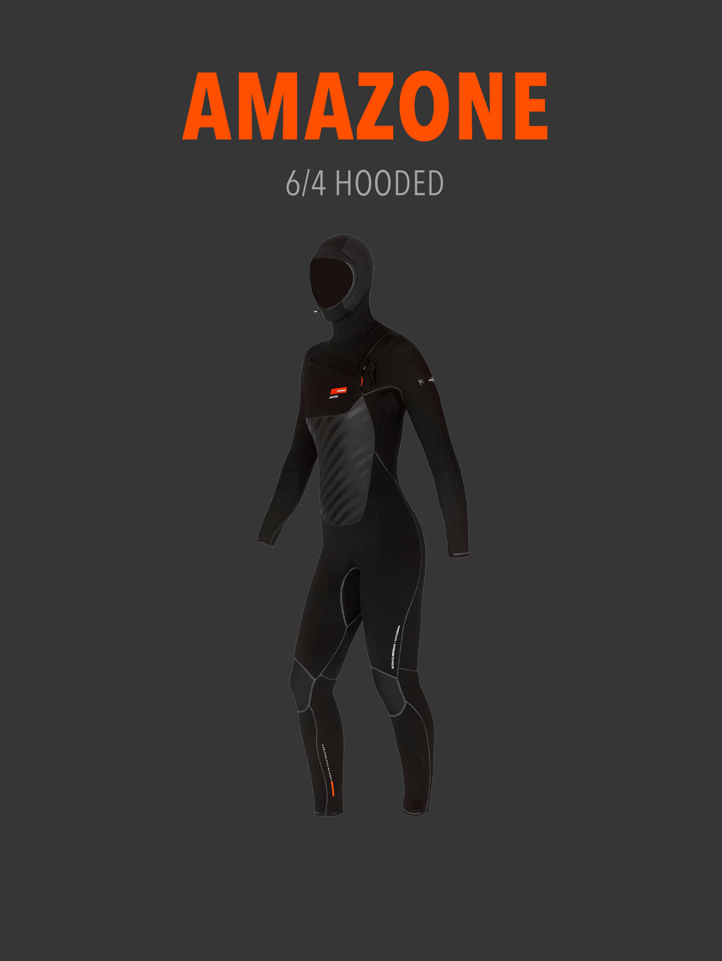 AMAZONE CHEST ZIP HOODED 6/4