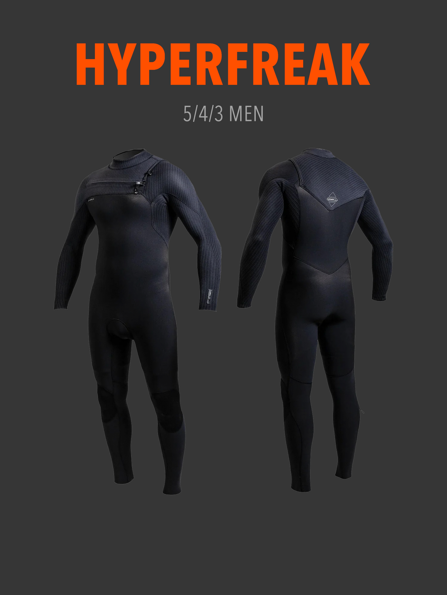 ONEILL HYPERFREAK 5/4+ (MEN - 2023 - CHEST ZIP)