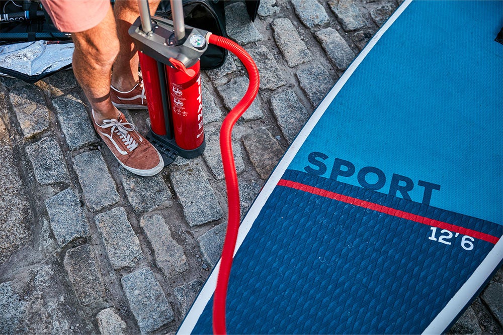 Copenhagen Surf Shop 2022 Red Paddle Co 12'6" SPORT TOURING MSL Oppustelig Stand Up Paddle SUP iSUP Board , Taske ATB Transformer Bag, Titan 2 Pumpe, Hybrid Tough Paddle & Leash