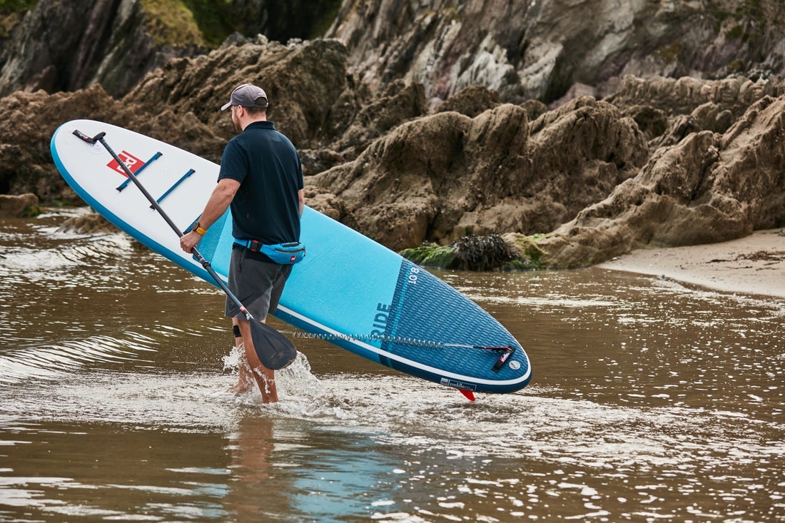 Copenhagen Surf Shop 2022 Red Paddle Co 10'8" RIDE MSL Oppustelig Stand Up Paddle SUP iSUP Board , Taske ATB Transformer Bag, Titan 2 Pumpe, Hybrid Tough Paddle & Leash.