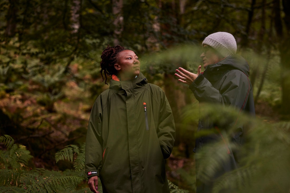 COPENHAGEN SURF SHOP RED PADDLE CO ORIGINAL PRO CHANGE ROBE EVO JAKKE (2022) PARKER GREEN (GRØN) (RØD) LANGÆRMET OUTDOOR DRYROBE