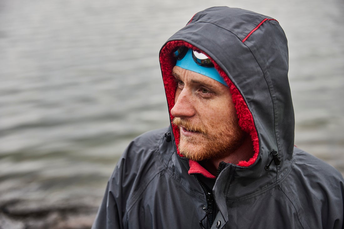 COPENHAGEN SURF SHOP RED PADDLE CO ORIGINAL PRO CHANGE ROBE EVO JAKKE (2022) GREY (GRÅ) (RØD) LANGÆRMET OUTDOOR DRYROBE