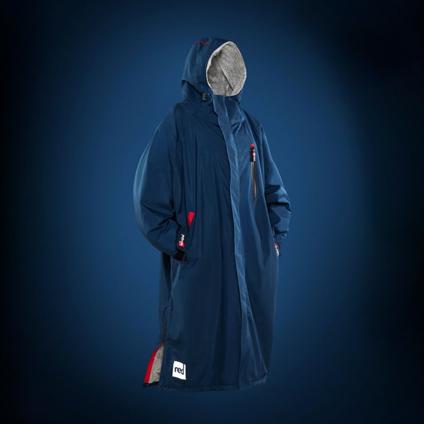 COPENHAGEN SURF SHOP RED PADDLE CO ORIGINAL PRO CHANGE ROBE EVO JAKKE (2022) NAVY (BLÅ) (RØD) LANGÆRMET OUTDOOR DRYROBE