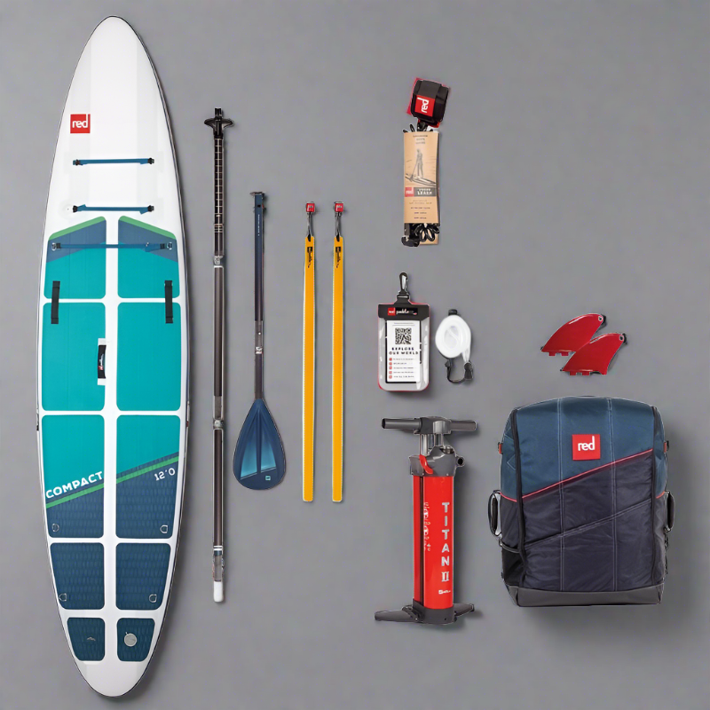 Copenhagen Surf Shop 2022 Red Paddle Co 12'0" COMPACT TOURING MSL Oppustelig Stand Up Paddle SUP iSUP Board , Taske, Titan 2 Pumpe, Hybrid Tough Paddle & Leash