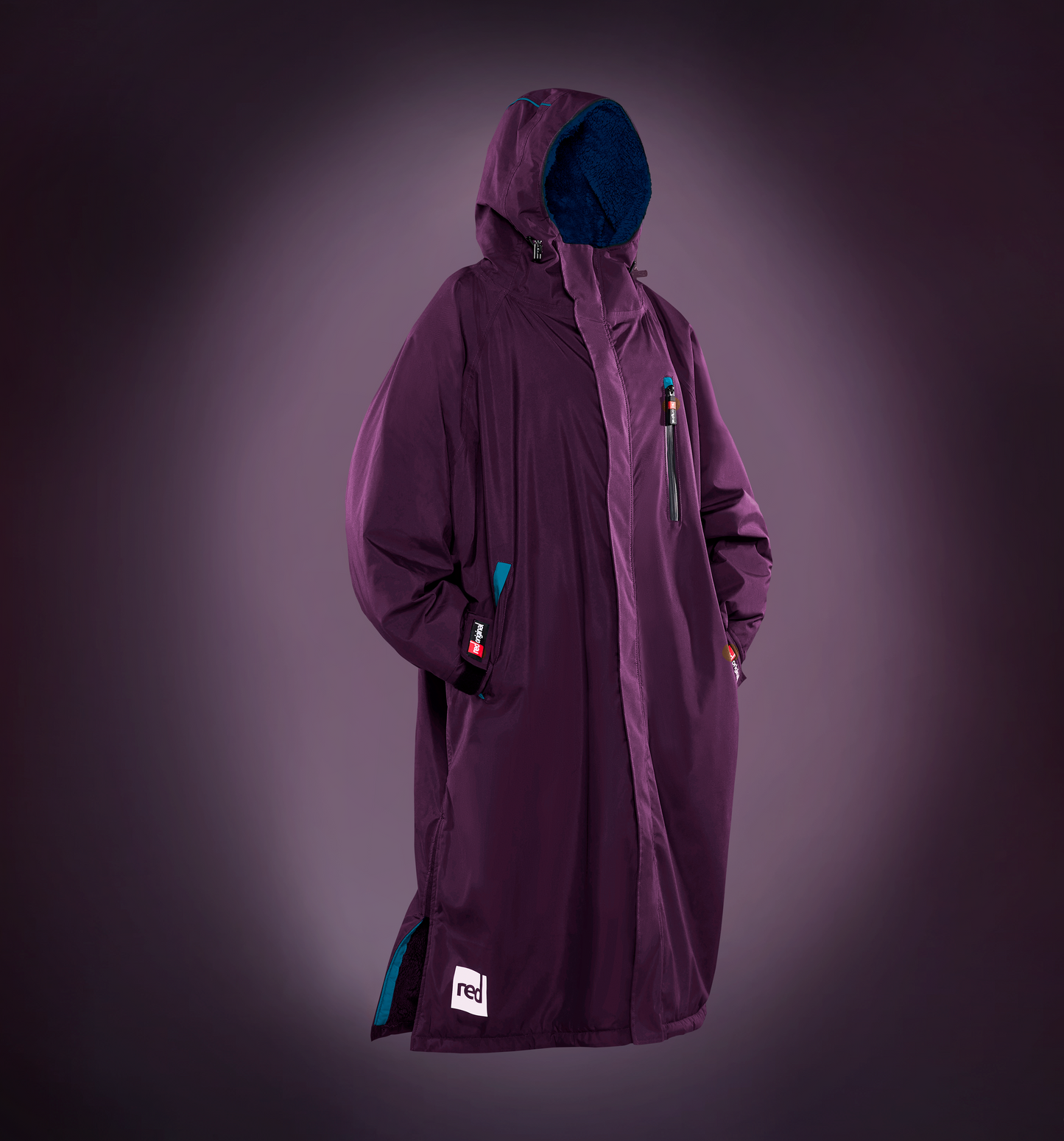 MULBERRY RØD - RED PADDLE CO PRO CHANGE ROBE EVO JAKKE (2023 DRYROBE)
