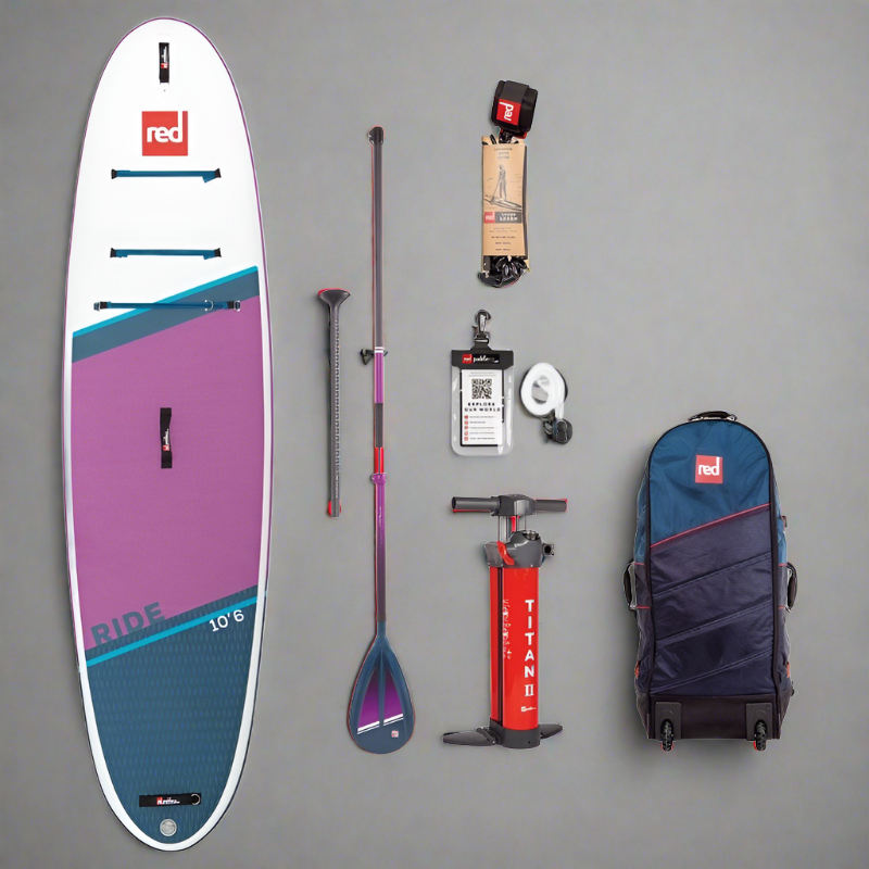 Copenhagen Surf Shop 2022 Red Paddle Co 10'6" RIDE SE MSL Oppustelig Stand Up Paddle SUP iSUP Board , Taske ATB Transformer Bag, Titan 2 Pumpe, Hybrid Tough Paddle & Leash.