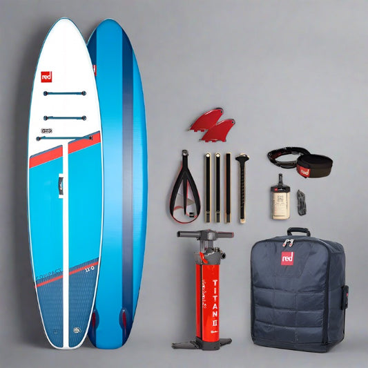 Copenhagen Surf Shop 2021 Red Paddle Co 11'0" COMPACT TOURING MSL Oppustelig Stand Up Paddle SUP iSUP Board , Taske, Titan 2 Pumpe, Carbon 50 Nylon Paddle & Leash
