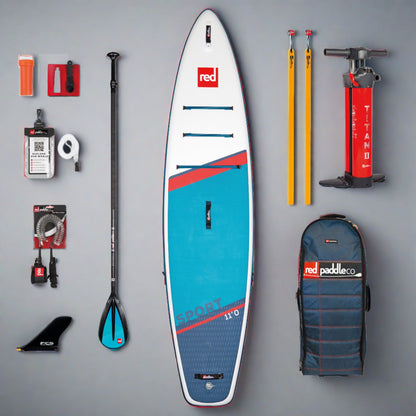 Copenhagen Surf Shop 2021 Red Paddle Co 11'0" SPORT TOURING MSL Oppustelig Stand Up Paddle SUP iSUP Board , Taske, Titan 2 Pumpe, Carbon 50 Nylon Paddle & Leash