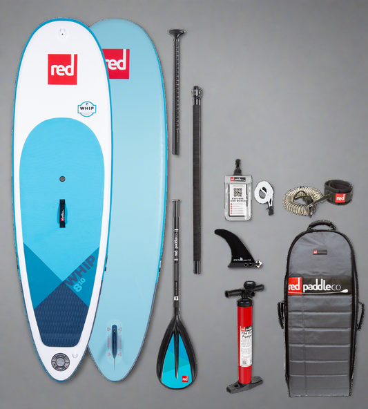 Copenhagen Surf Shop 2020 Red Paddle Co 8'10" WHIP MSL Oppustelig Stand Up Paddle SUP iSUP Board , Taske, Pumpe, Carbon 50 Nylon Paddle & Leash